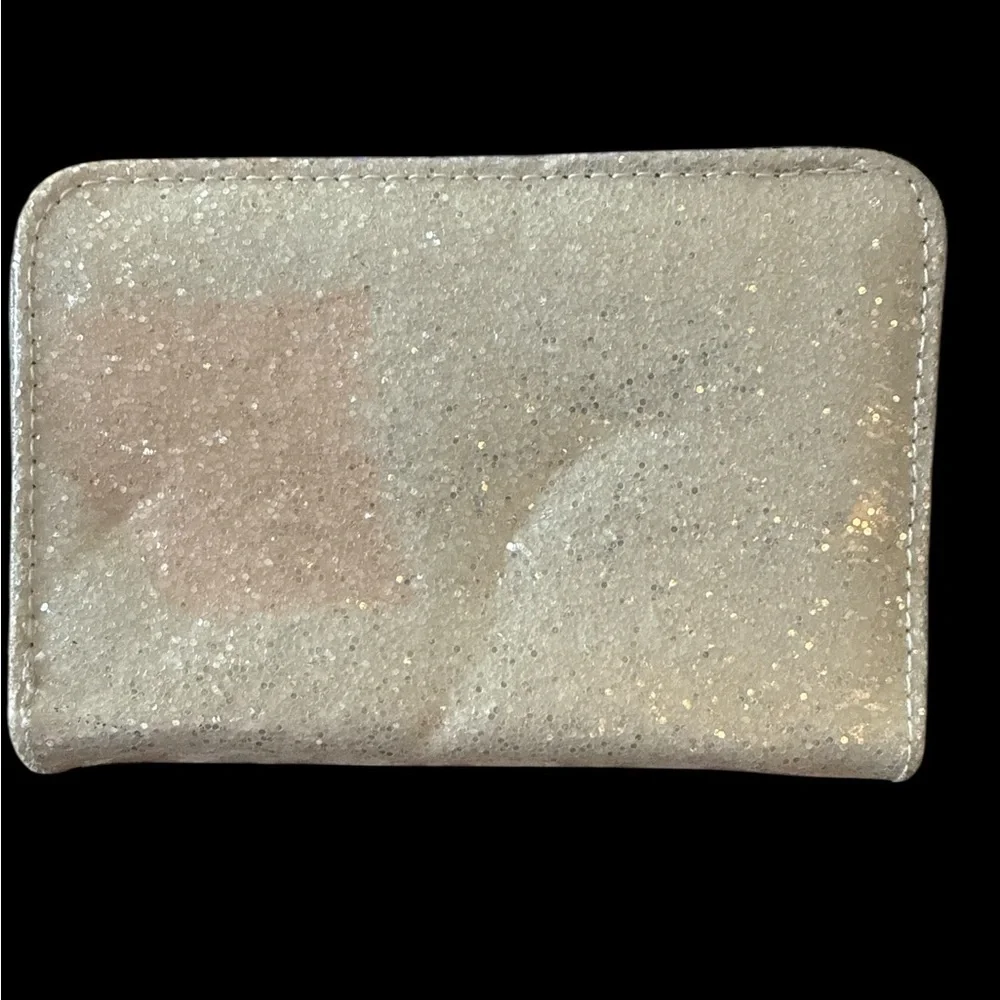 Adrienne Vittadini Studio Glitter Wallet | Champagne Beige | Compact Bifold